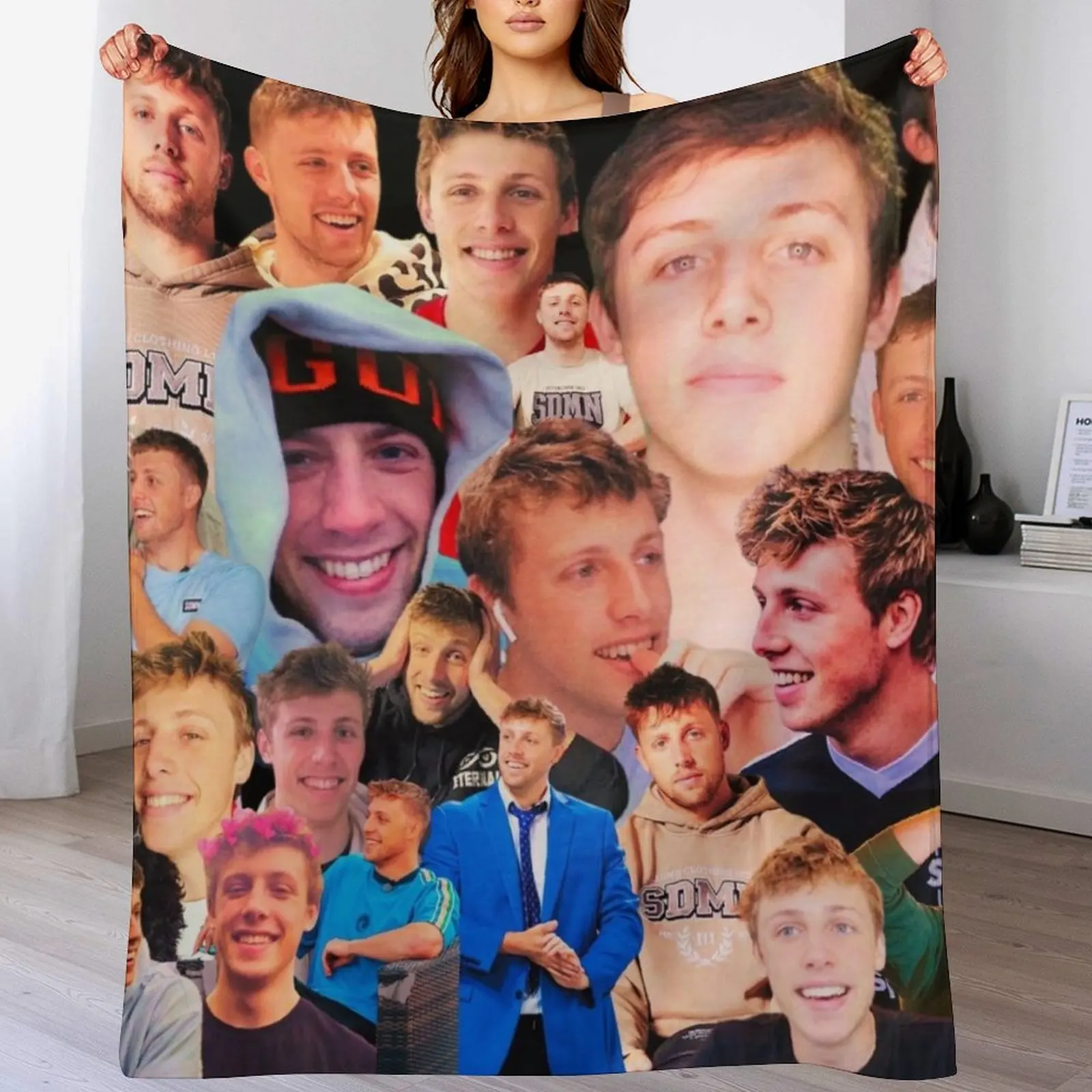 بطانيات رمي كولاج من Wroetoshaw للأرائك الدافئة لفصل الشتاء بطانيات مصممين فاخرة