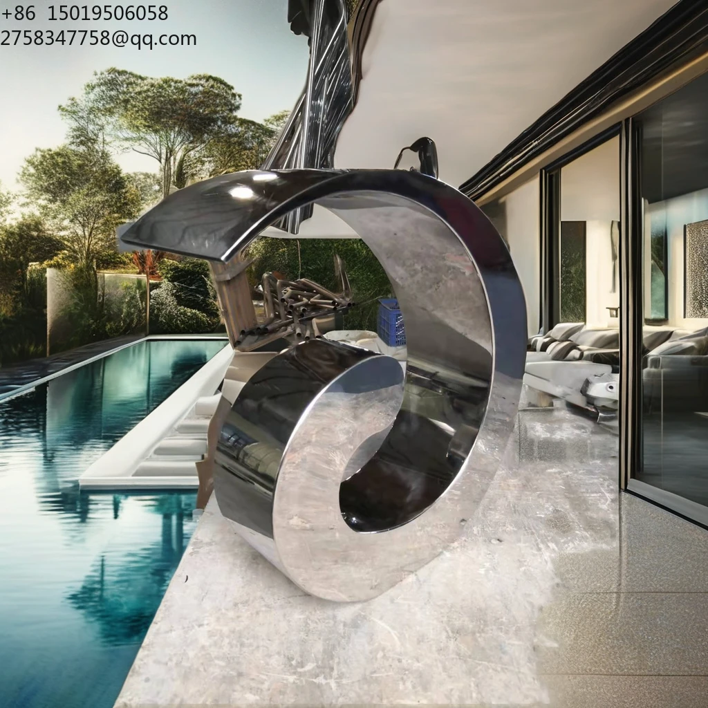 Factory Price Outdoor Swimming Pool Decor Stainless Steel Waterfall for Home