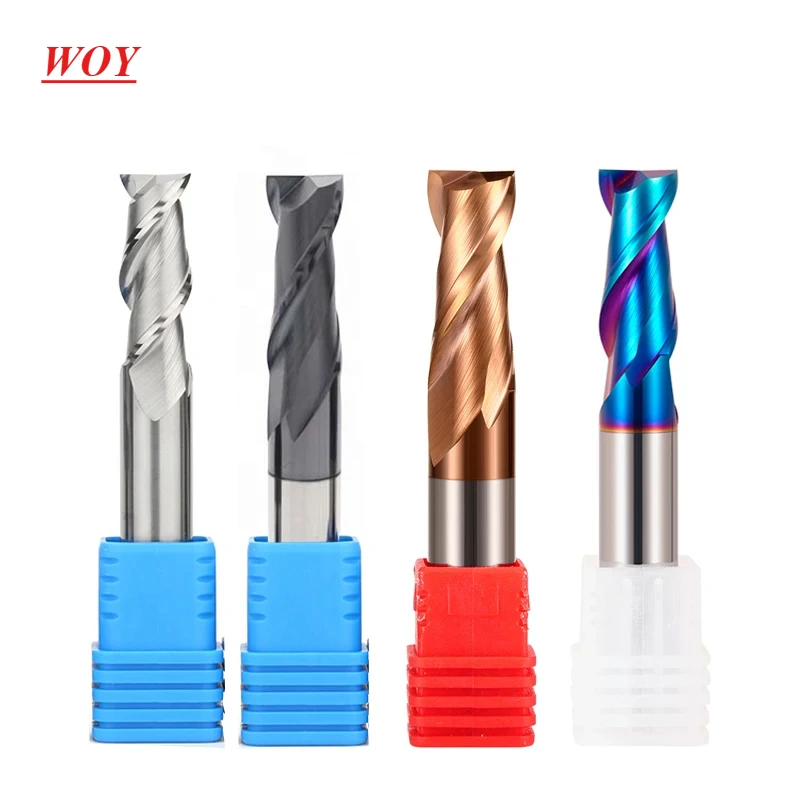 

WOY 2Flute Carbide End Mill Milling Cutter Alloy Coating Tungsten Steel Endmill Cutting Tool CNC maching Cutting Tools