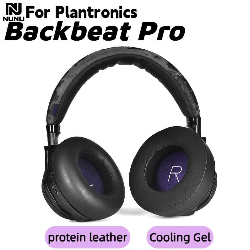 Replacement Ice gel /leather Ear Pads Cups Earpad Memory Foam Cushions For Plantronics BackBeat Pro Wireless Headset