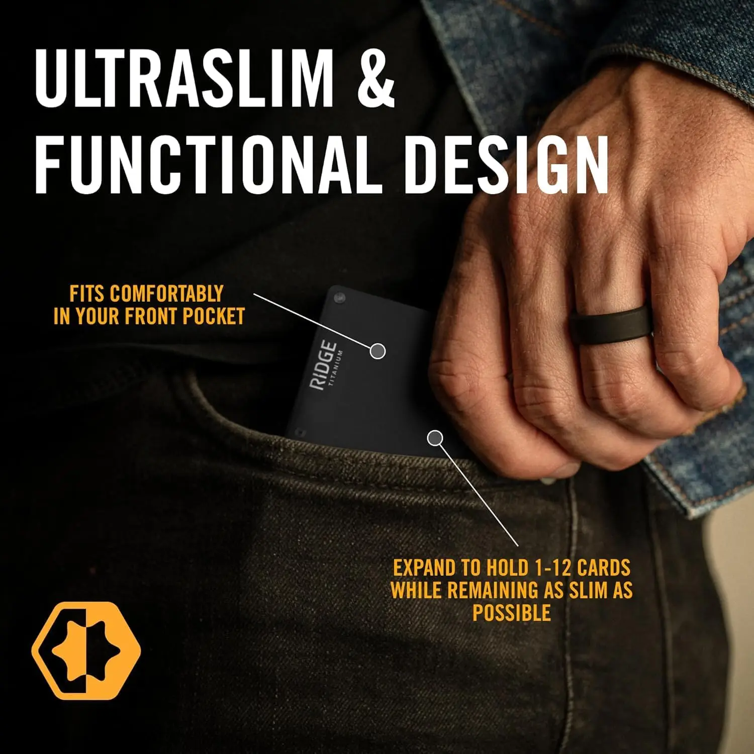 The Ridge Credit Card Holder Black Luxury Aluminum Metal Minimalist Purse RFID Blocking Id Card Holder