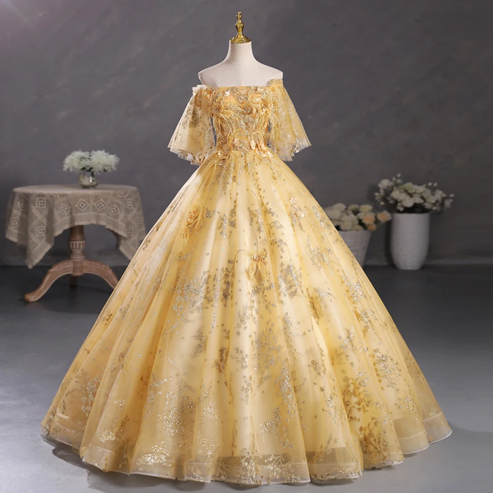 

Customized Ball Gown Women Evening Dresses Tulle Appliques Prom Party Gowns Formal Occasion Vestido De Noche robes de soirée