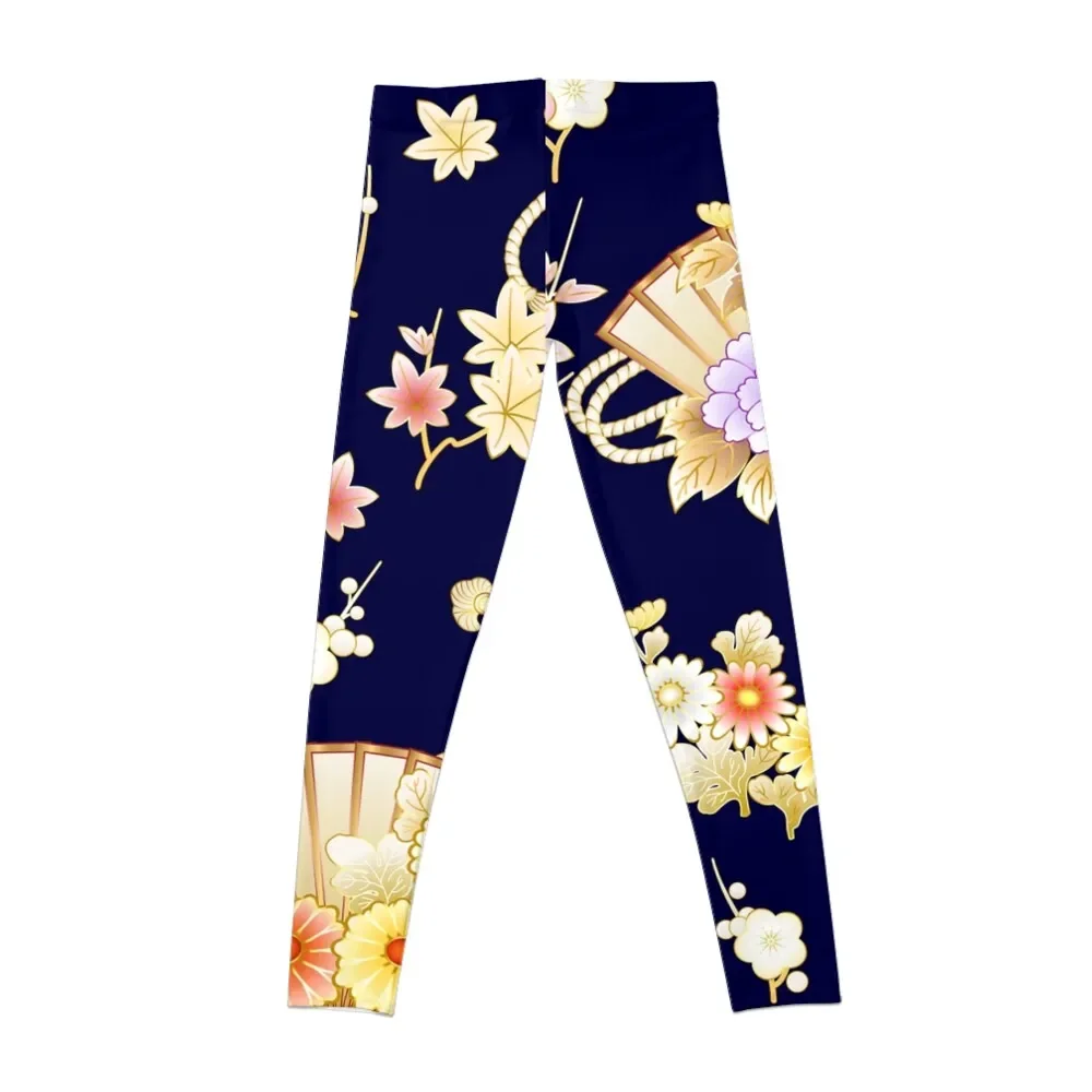 Fans and flowers pattern Leggings Legging sexy woman legging pants raises butt Womens Leggings