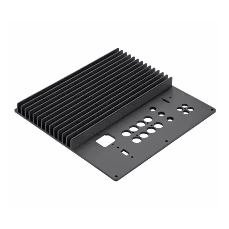 

CNC Machining Service Customized Anodized Black Aluminum Alloy Heat Dissipation Panel