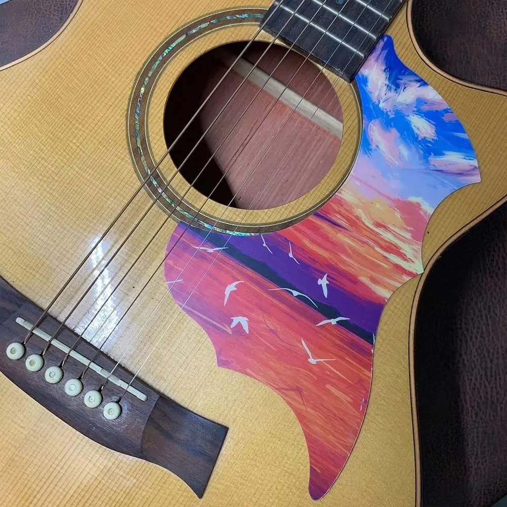 Multicolor Guitar Pickguard Sticker Musical Instrument Accessories Folk Acoustic Guitar Anti-Scratch Plate Self-adhesive