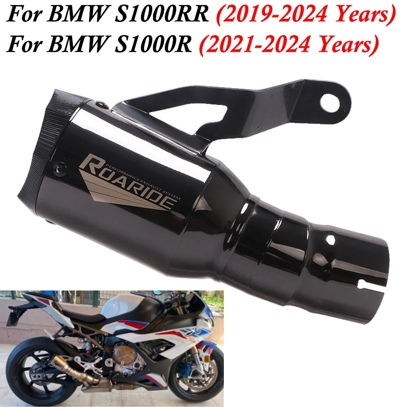 Slip On For BMW S1000RR 2019 2020 S1000R 2021 - 2024 Motorcycle Exhaust Escape Systems Modify Stainless Steel Link Pipe Muffler