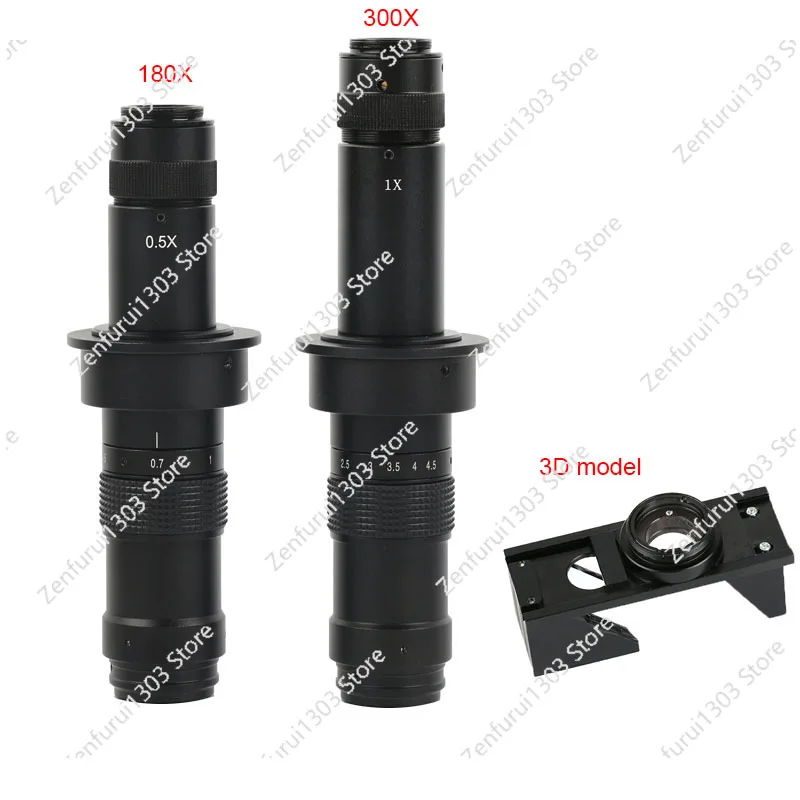 180X 300X Zoom 3D Parallel Light Lens C-mount Microscope Industrial Digital Camera Monocular Glass For PCB CUP Workpiece Detect