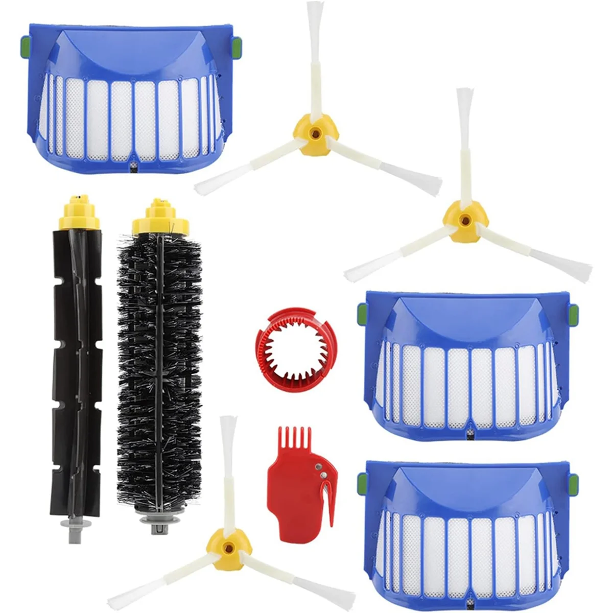 A35T-Main Side Brush Hepa Filter for Roomba 600 Series 605 606 610 615 620 625 630 632 639 650 660 671 675 681 696 Parts