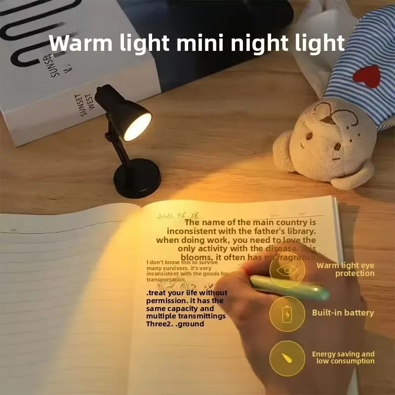 Mini Buch Licht Mit Clip LED Tisch Lampe Faltbare Nacht Hause Zimmer Computer Nacht Lichter Auge Reise Buch Licht Haushaltsgerät