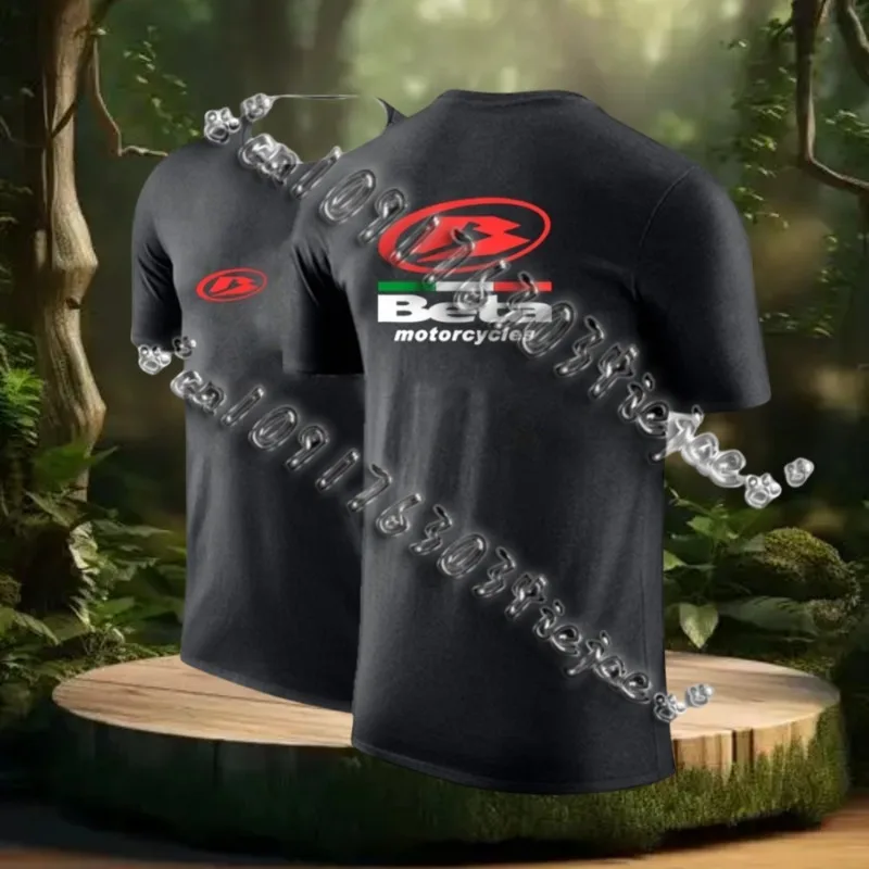 

Beta Racing Motocross Printed Men's New Summer Short Sleeves T-Shirts Classic Fashion Solid Color Sports Casual Round Neck Tops