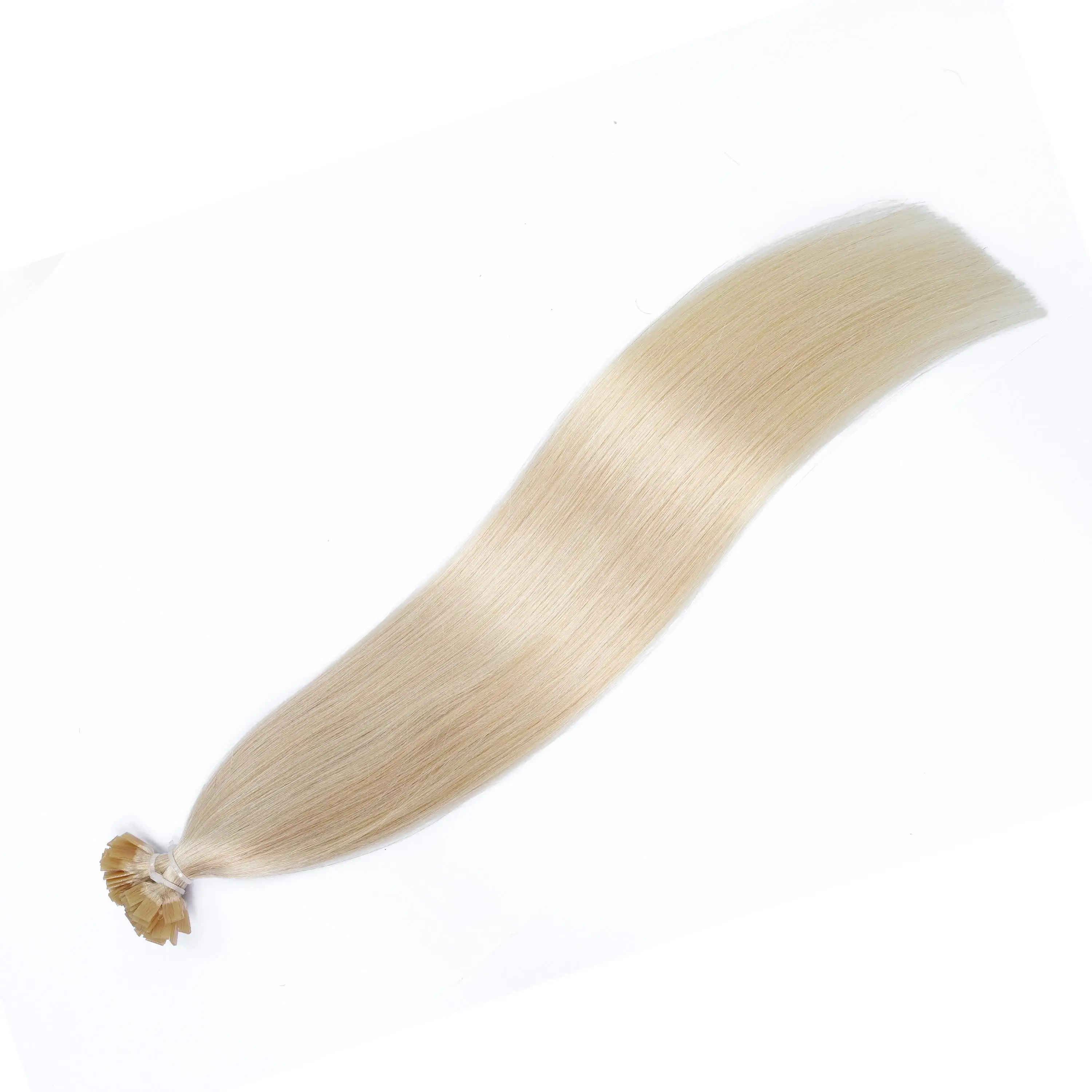 Biondo bianco personalizzato 1001 #   Estensioni dei capelli a punta piatta Capelli umani alla cheratina Capelli a fusione calda 1x0,8 cm Legame 12-24 pollici 50 grammi/confezione