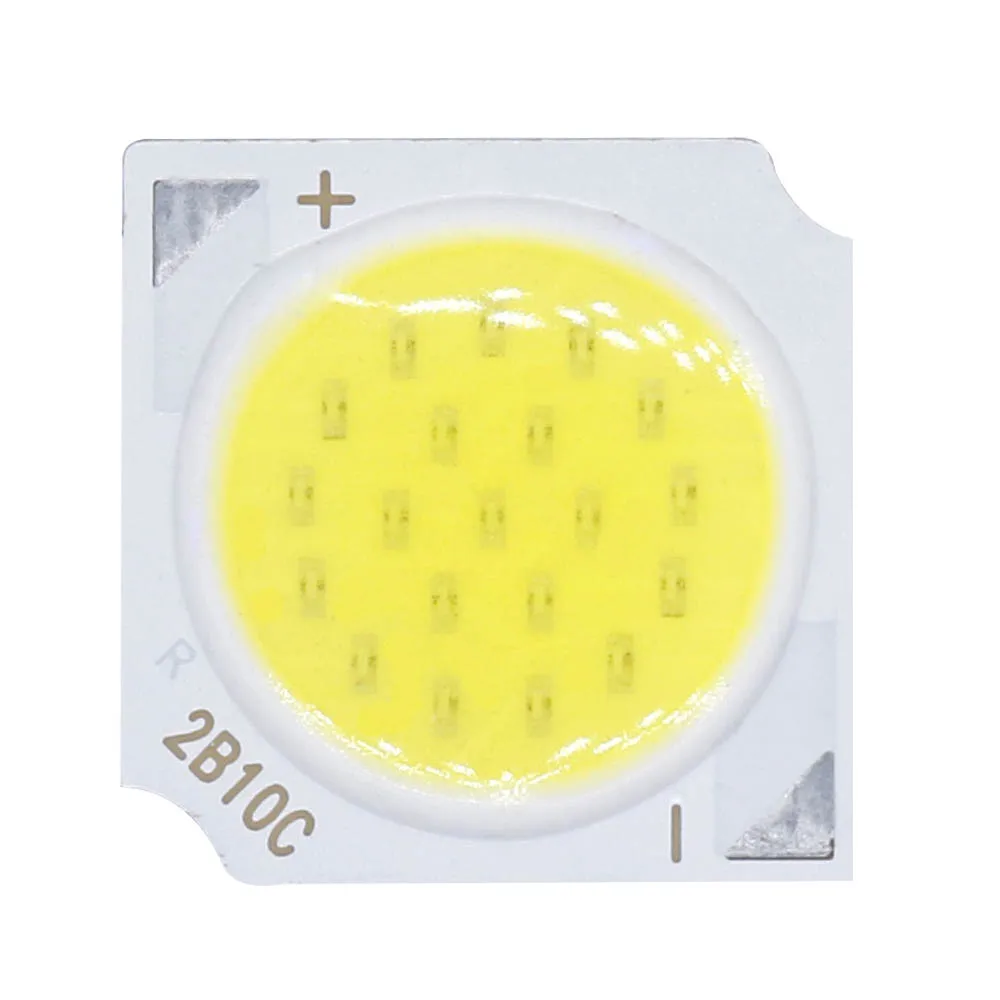 55pcs a lot 3W 5W 7W 10W LED COB Light Bulb On Board 13*13mm High Power LED Chip Light Lamp Spotlight Downlight Lamps Coldwhite