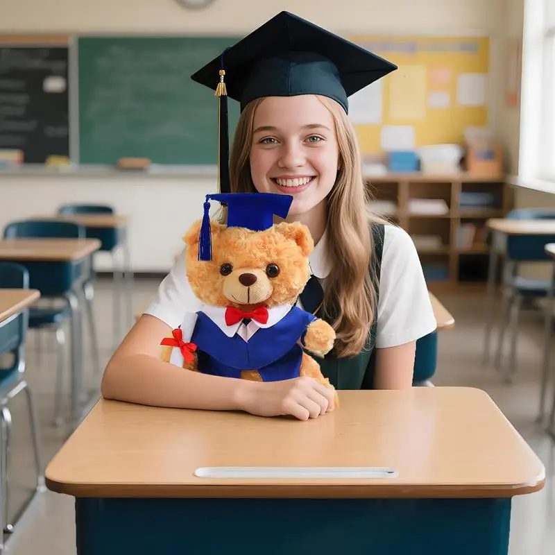 Graduation Bear 9.8 Inch Soft Graduation Plush Celebratory Souvenir For Kids Preschool Boys Class Of 2025 Stuffed Animal Doll
