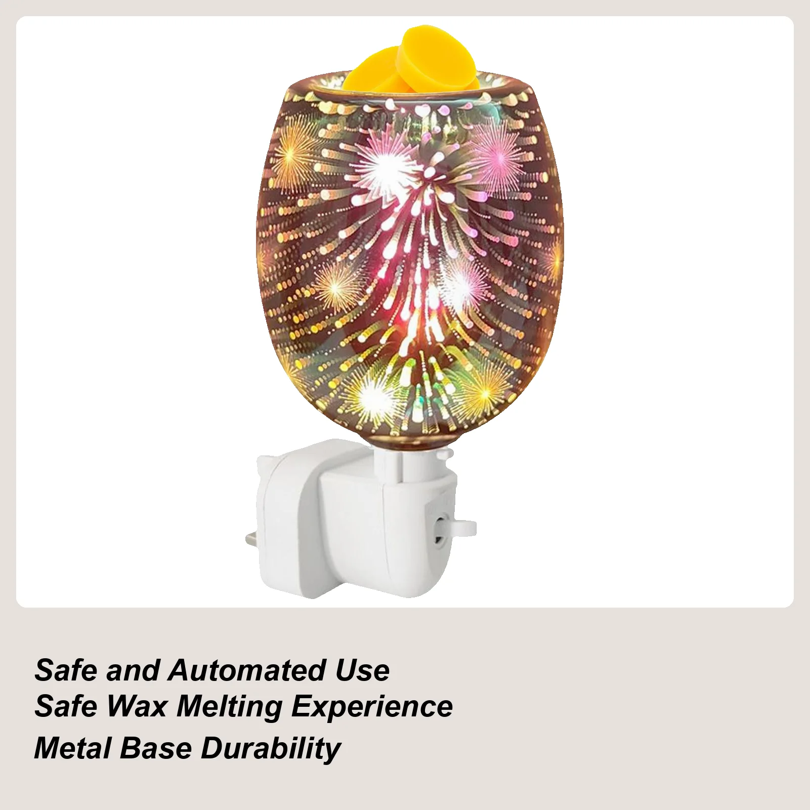 

Электрическая восковая горелка, беспламенная с таймером, свеча, восковая горелка, электрическая лампа для спальни, гостиной, общежития, квартиры, ванной комнаты, отеля