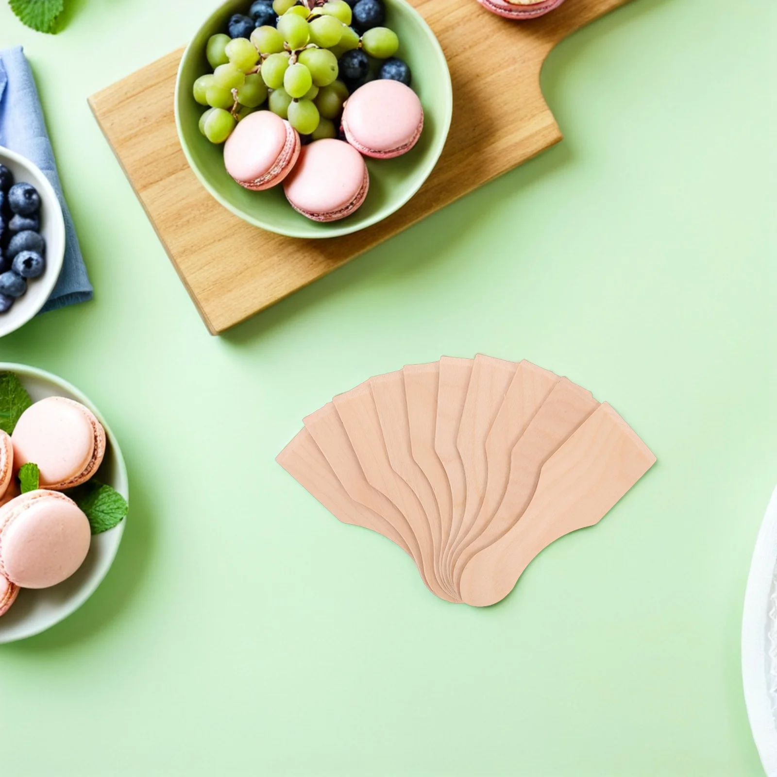 10 Stuks Houten Turner Voor Kinderen Mini Spatel Kinderen Keuken Fantasiespel Koken Gereedschap Realistische Kleine Keukengerei Set