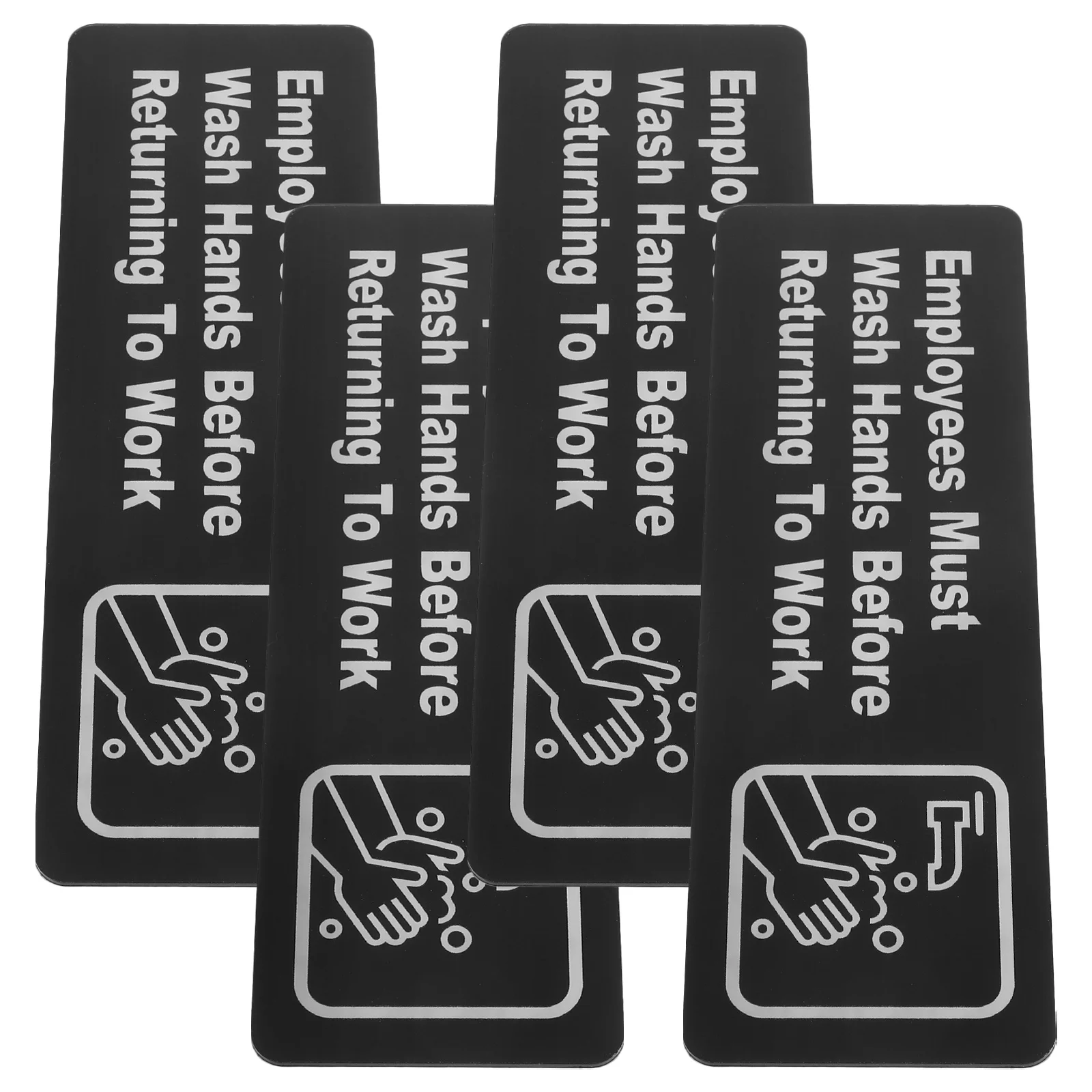 

4pcs Handwashing Reminder Sign Acrylic Self Adhesive Office Restaurant Hotel Business Bathroom Wall Wash Hands