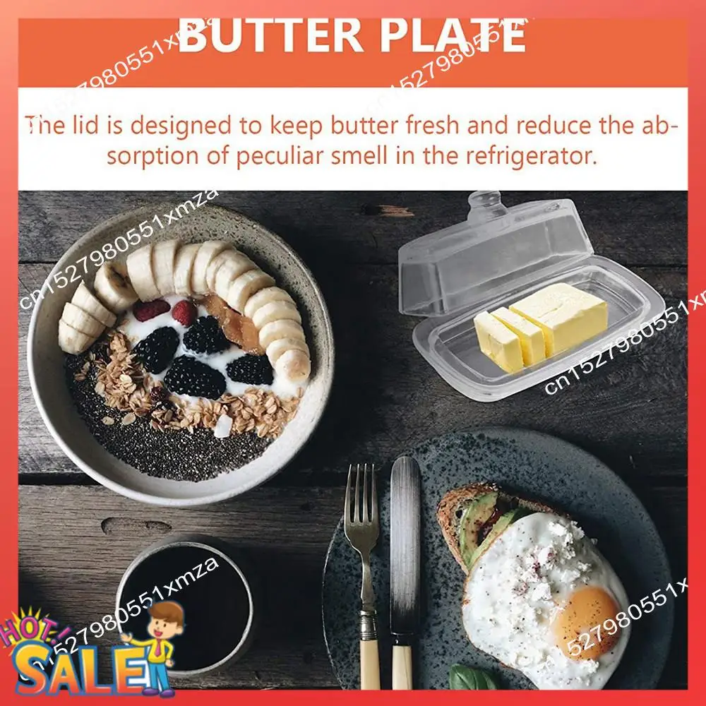 ABCL Glass Butter Dish With Lid Cream Cheese Dish Clear Butter Dish Butter Butter Tray Keeper Stands For East Coast Butter