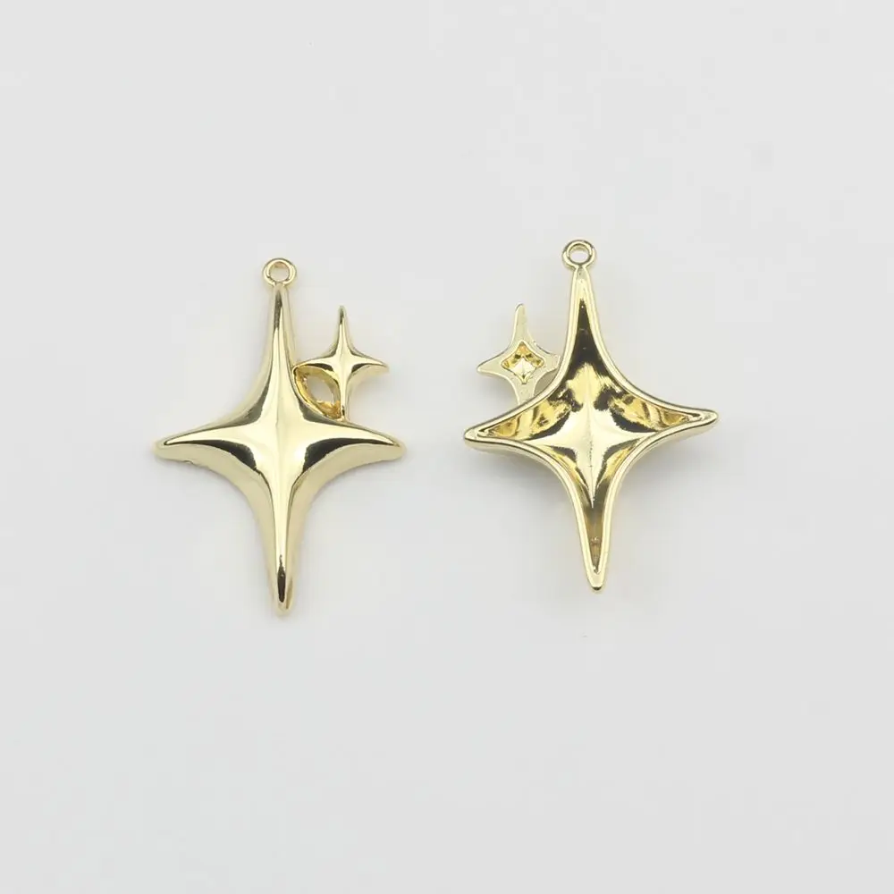 Y2K Black Heart Cross Star Charms DIY Pendant Jewelry Necklace Bracelet Earring Women Girl Fashion Luxury Gift
