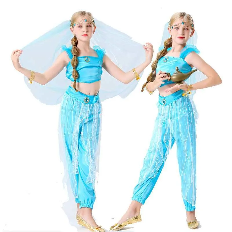 

Halloween Children's Day Aladdin Lantern Princess Jasmine Costume Traditional Chinese Ethnic Stage Performance Women's Wear