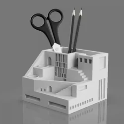 Concrete original designer pen holder personalized architectural industrial style, can be displayed in multiple combinations
