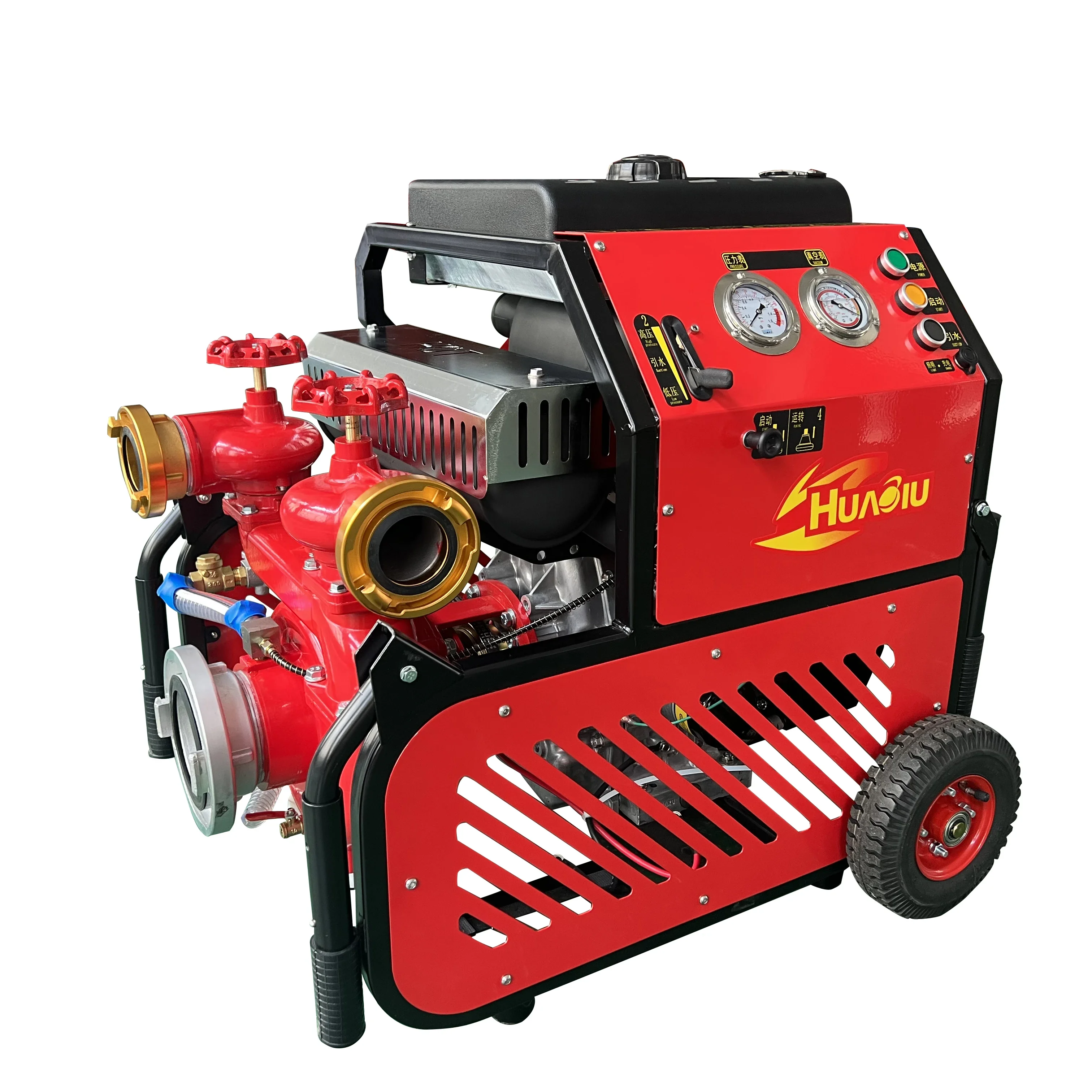 Quality Fire Fighter Pump Rato Gasoline Engine 2500LPM Portable Fire Fighting Centrifugal Water Pump