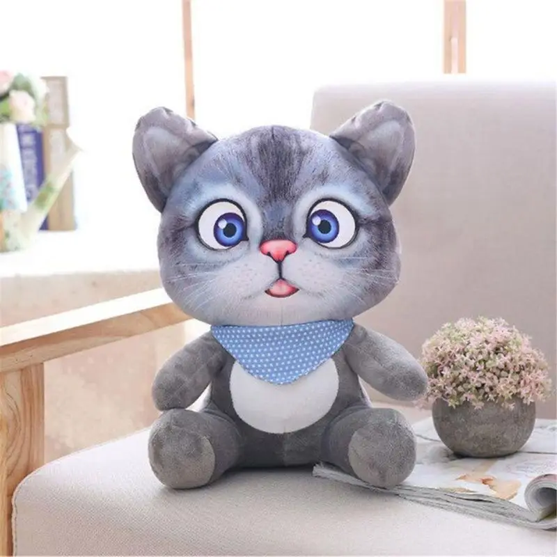 95AE 20cm Plush Stuffed Toy with Sitting Posture Face Nursery Room Supply