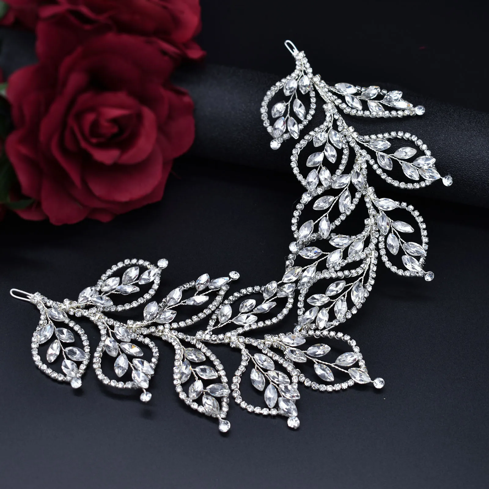 

DZ017 Wedding Hair Accessories Party Headpiece Rhinestone Hairband Crystal Bridal Headdress Bride Hair Jewelry for Women Tiara