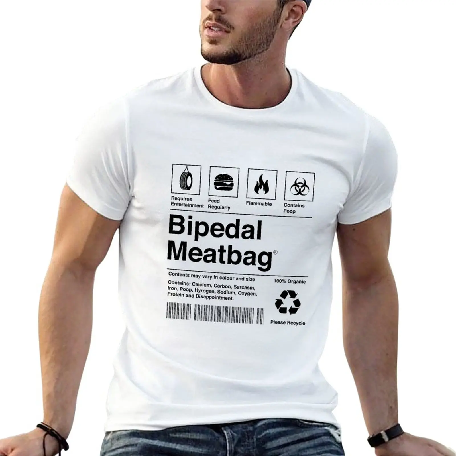 

New Bipedal Meatbag T-Shirt blank t shirts Tee shirt funny t shirts mens graphic t-shirts big and tall