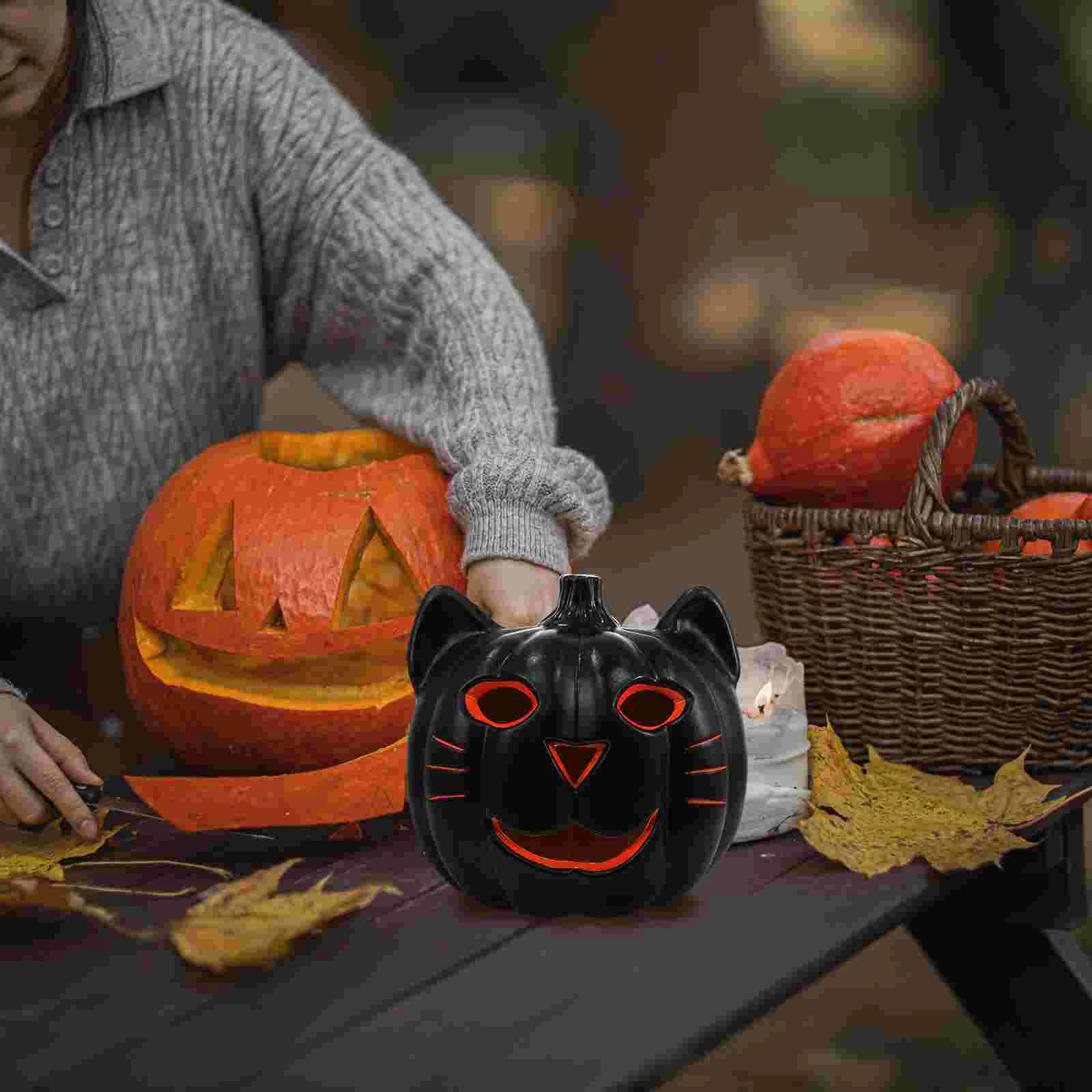 Kürbis Laterne Halloween leuchtende Jack-O-Laterne Kind dekorieren Dekorationen Requisiten Pe Lampe