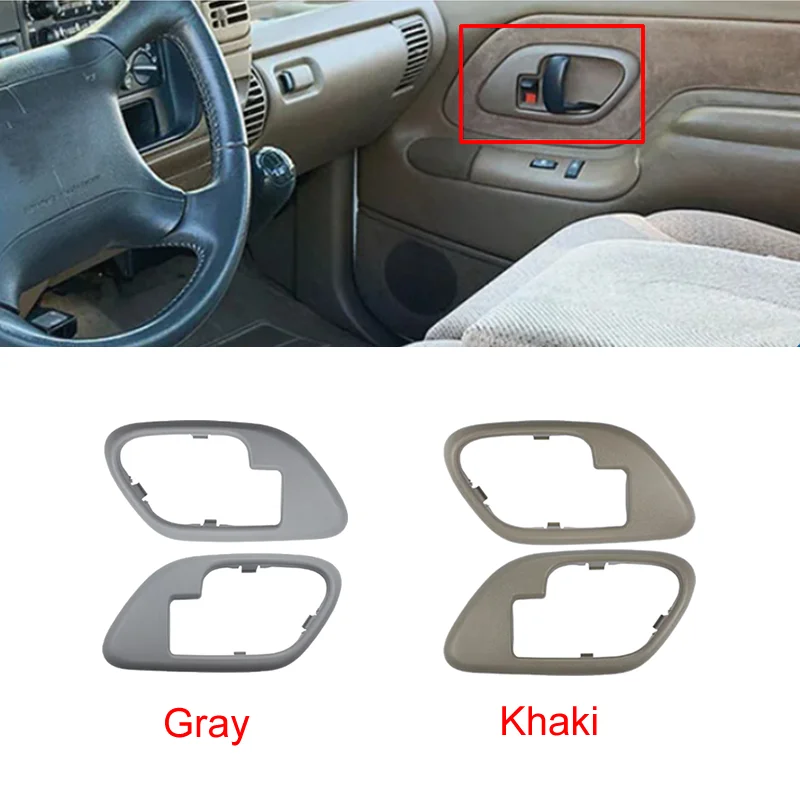 

1 Pair Car Interior Door Handle Trim Plate Bezels Trim for Chevrolet GMC Truck Inner Accessories Left 15708079 Right 15708080
