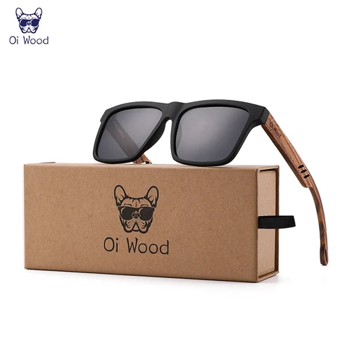 Imagen 2 del producto Oi Wood nuevas gafas de sol cuadradas de alta calidad para hombres polarizadas UV400 gafas de sol de moda espejo gafas de sol deportivas gafas de conducción