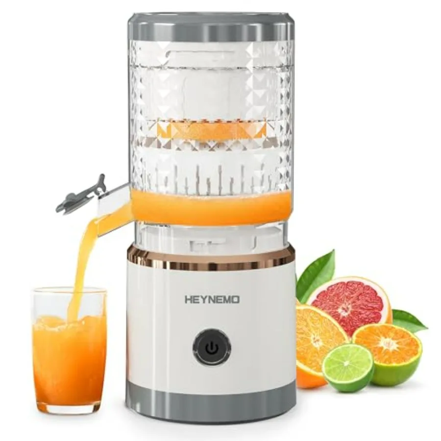 

Electric Citrus Juicer Machines, Rechargeable Lemon Juicer Squeezer with USB Cable & Cleaning Brush, Portable Juicer for Fresh O