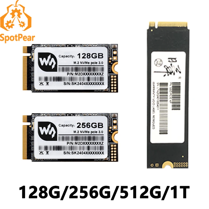 SSD-накопитель Raspberry Pi5 2280/128/256 ГБ 1 ТБ PCIe на M.2 NVMe