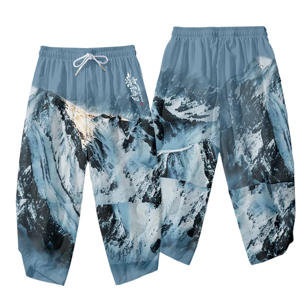 

Japanese Style Kimono Pants Set Men Cosplay Traditional Samurai Thai Harem Pants Harajuku Streetwear Vintage Men's Trousers
