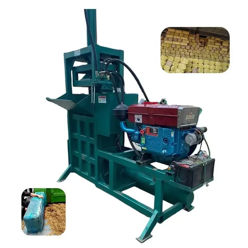 Wrapper Automatic Hay Compressing and Straw Baling Machine Square Silage Baler Machine