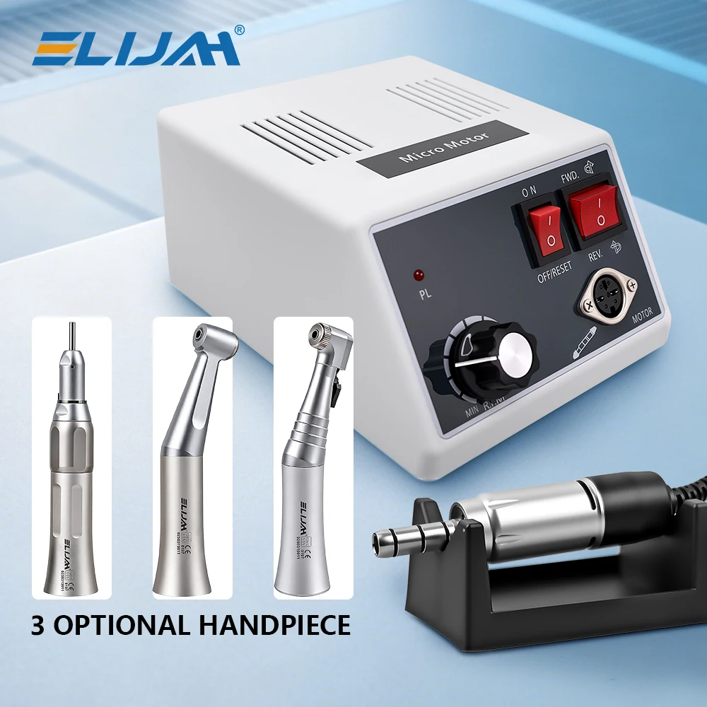 ELIJAH Dental Micromotor Motor Polishing Machine E-Type With FX Series Low Speed Handpiece for Polishing Grinding Dentistry Tool