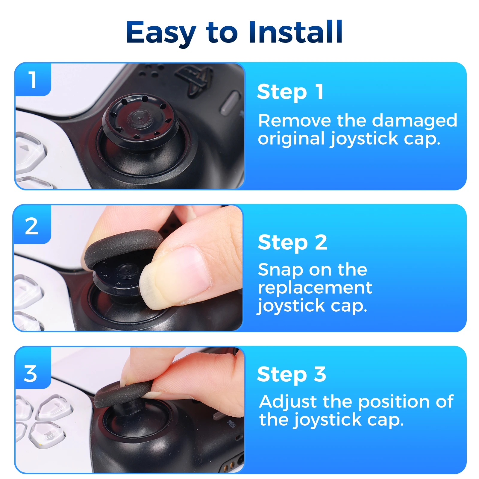 ЗАМЕННЫЕ КРЫШКИ IINE JOYSTICK ДЛЯ PS5 / Удобное ощущение, простота установки