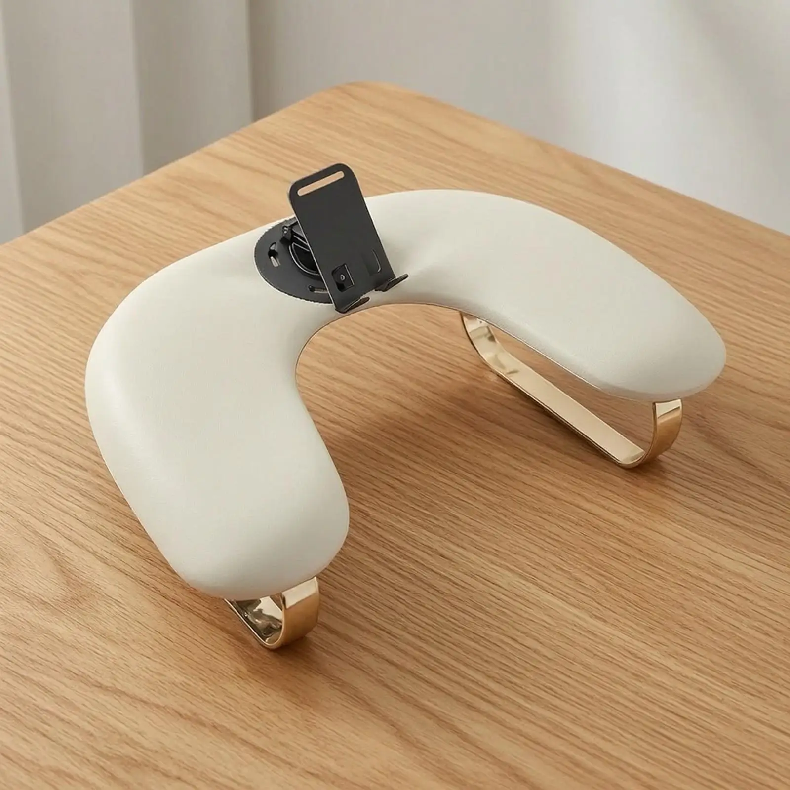 Adjustable Manicure Armrest Chair with Phone Mount for Nail Designs and Salon Nail Art Station