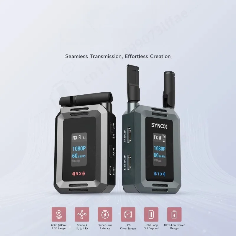 Aluminum Dual‑Channel 1080P Wireless Video Transmitter Receiver, 300m Range, 0.04s Low Latency, Audio Video Transmission