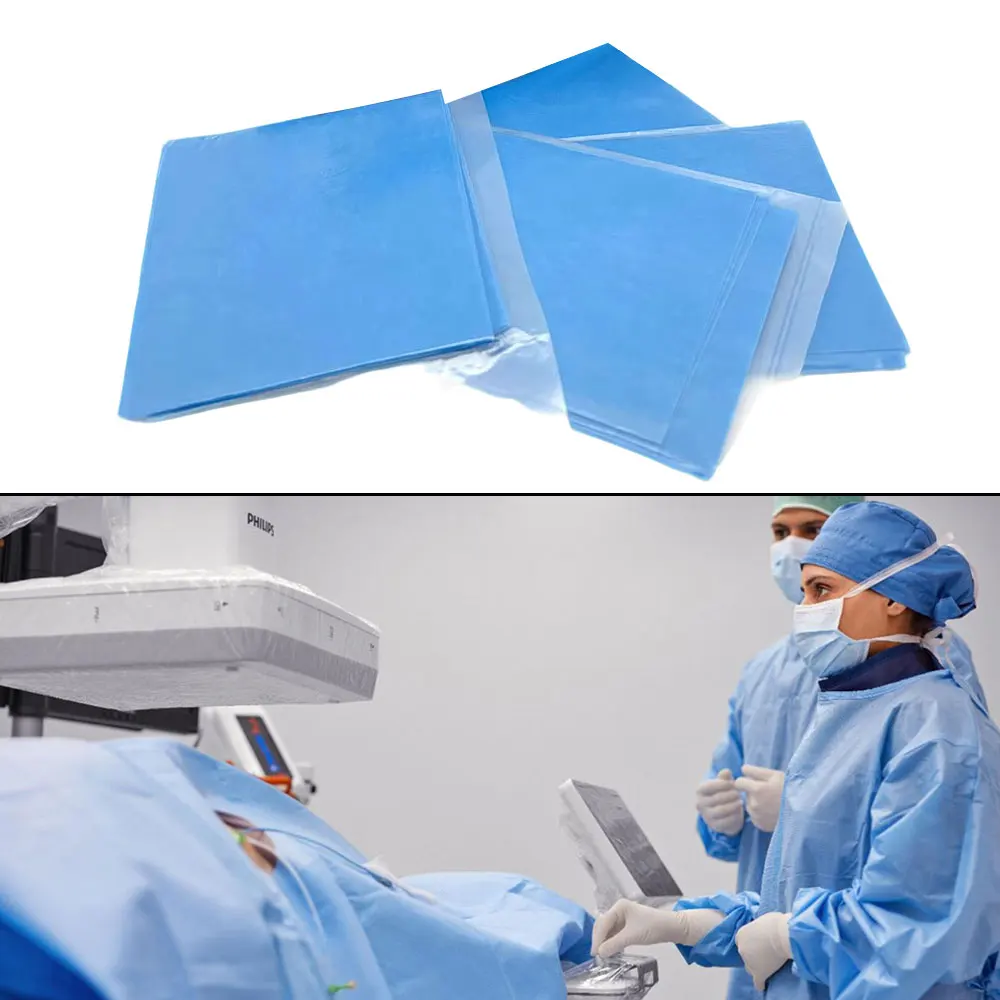 Blue Disposable Nonwoven Surgical Hole Sheets Sterile Drape for Dental Operating Environments Individually Packaged