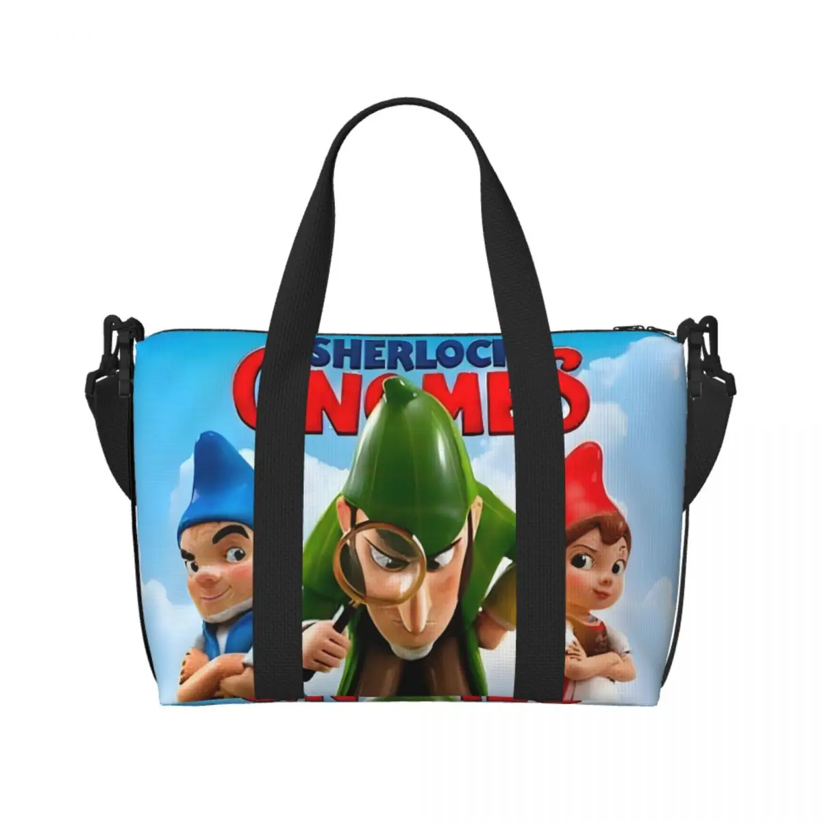 

Сумка-тоут в стиле аниме «Шерлок гномы» на заказ, женская большая вместительная романтическая комедия, кавайный фильм, пляжная спортивная сумка на плечо, дорожная сумка