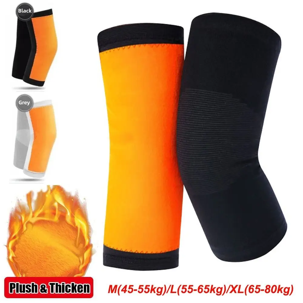 Nuove ginocchiere in velluto Plus Scaldamuscoli traspiranti anti-freddo Addensare scaldini invernali Forniture Donna Uomo Anziani