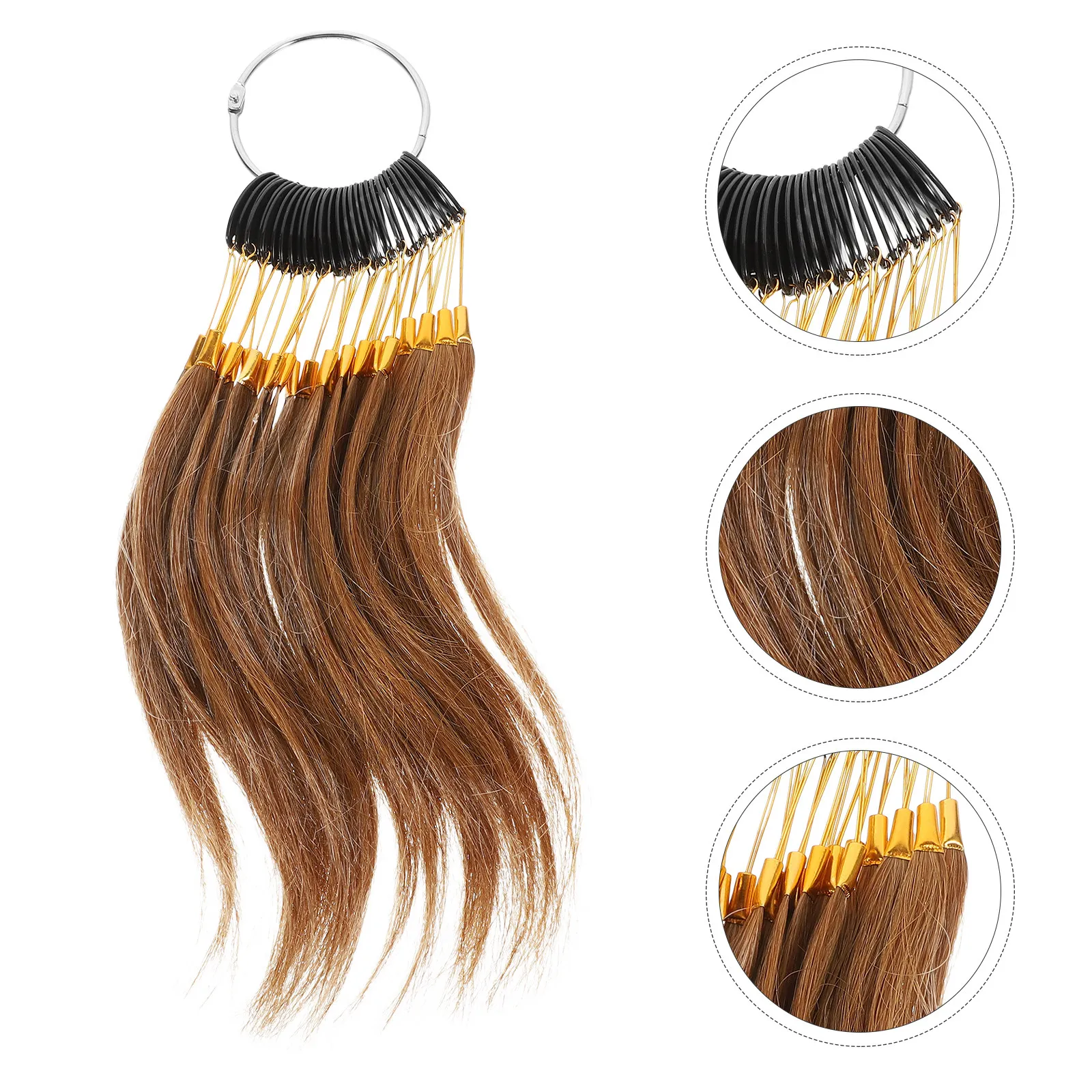 30-個人毛カラーサンプルテストリング軽量ポータブルヘアシェードチャート美容師用カラートレーニング染料