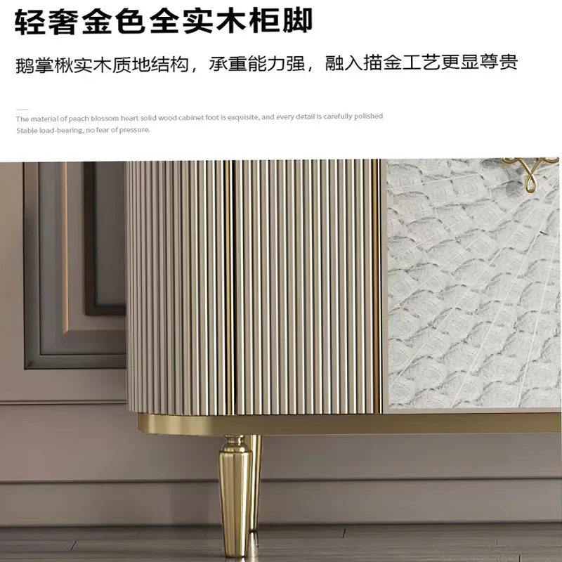 dining side cabinet, entrance hall, natural shell, porch cabinet, living room, household multi-functional locker 2