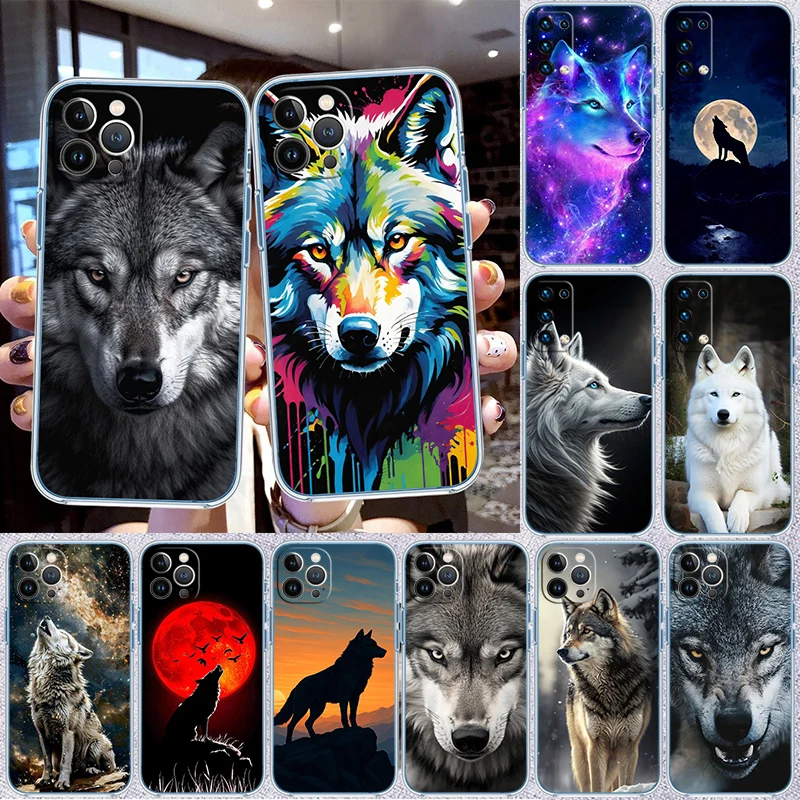 IM4 Animal Wolf Transparent Phone Case for Motorola Moto G7 G8 G9 G84 G85 G73 G24 G15 Z2 Play Power Plus