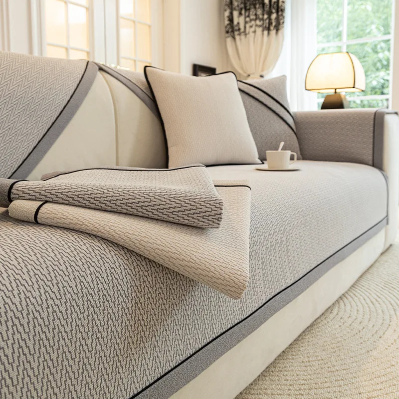 Effen kleur chenille bankhoes universele antislip bankkussen bankhanddoek voor woonkamer thuis bankmat meubelbeschermer