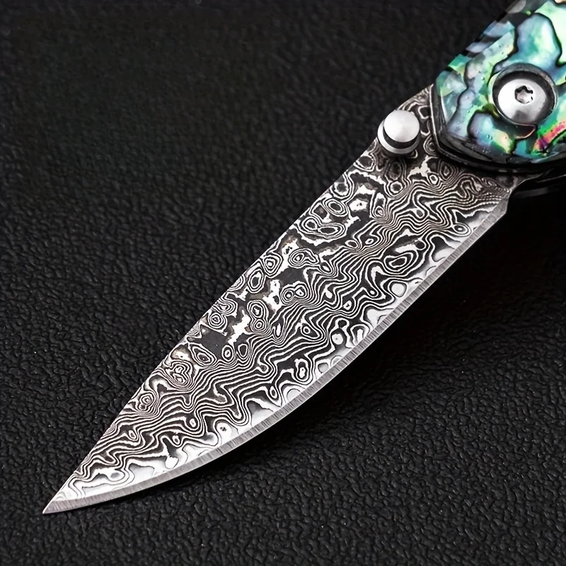 1pc Portable EDC Pocket Knife,Folding fruit knife and BBQ cut meat knife,Exquisite gift knife,Suitable for kitchen, outdoor