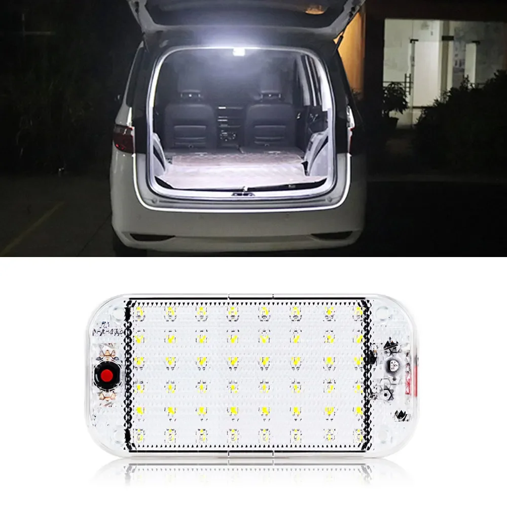 

48 LED Panel Light Car Interior Reading Lamp High Brightness Cabin Lights for Van Truck RV Boat Camper Lights Strip 12V-24V