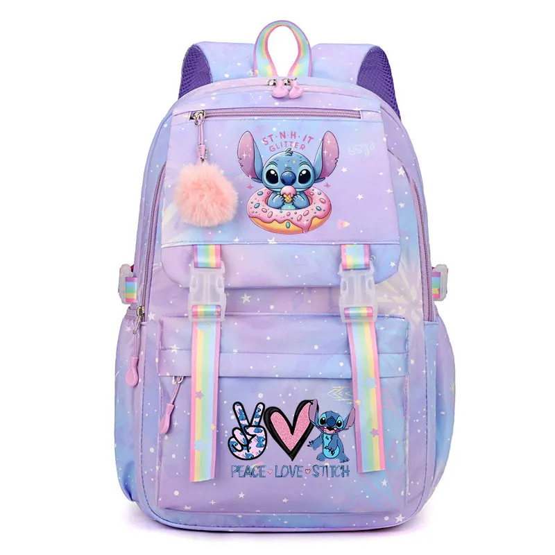 Lilo & Stitch School Bags Teens Bookbag Rucksack Fashion Girl Boys Backpack Women Shoulder Bag High School Travel Mochilas