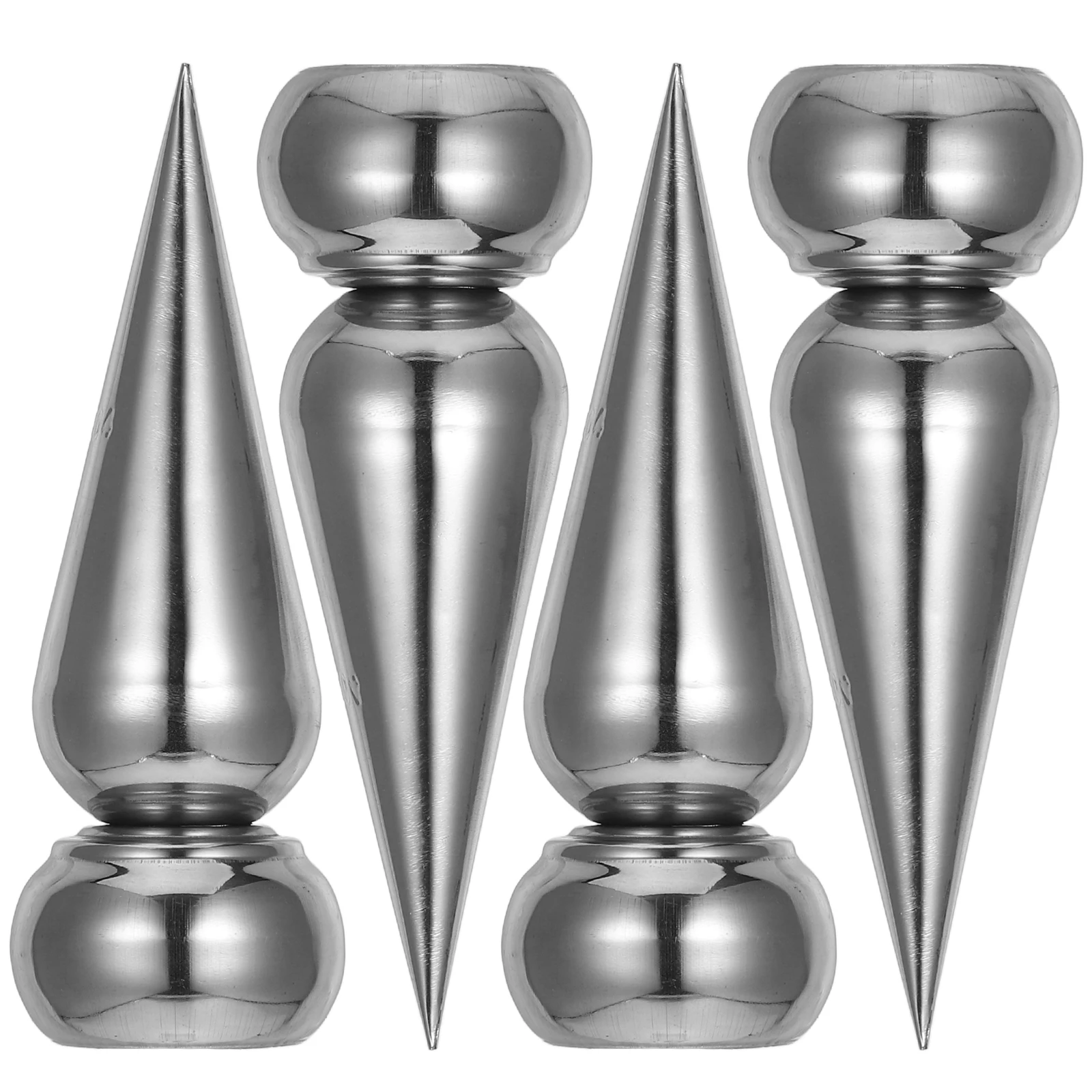 

4 Stainless Steel Cone Point Spikes for 25mm Tubes Privacy Fence Toppers Decorative Garden Fencing Accessories